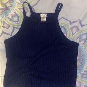 Bozzolo crop top , Navy Blue ,